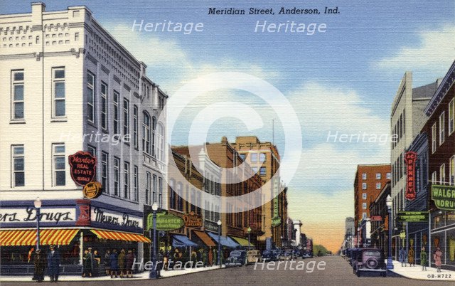 Meridian Street, Anderson, Indiana, USA, 1940. Artist: Unknown