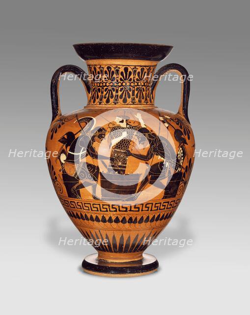 Attic Black-Figure Neck Amphora, about 510 BC. Creator: Medea Group.