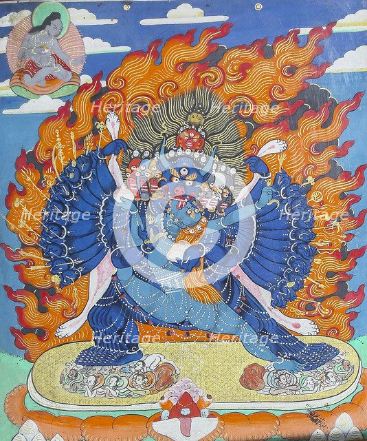 Vajrabhairava (Thangka), 19th century.