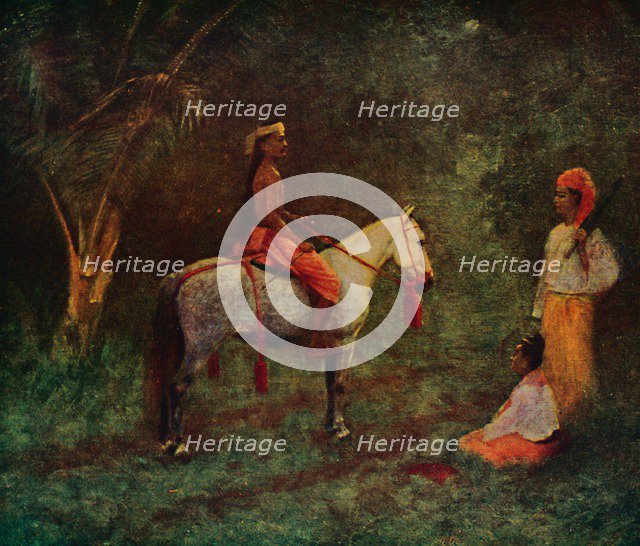 'A Burmese Horseman', 1913. Artist: James Raeburn Middleton.