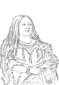 Portrait of a Native American woman, 1841.Artist: Myers and Co