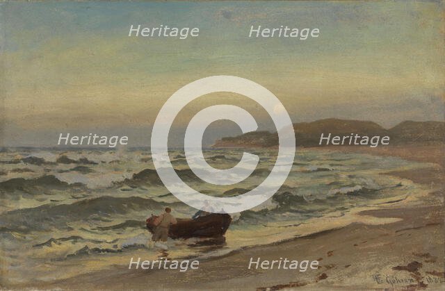 Storm at Rügen, 1882. Creator: Hans Gude.