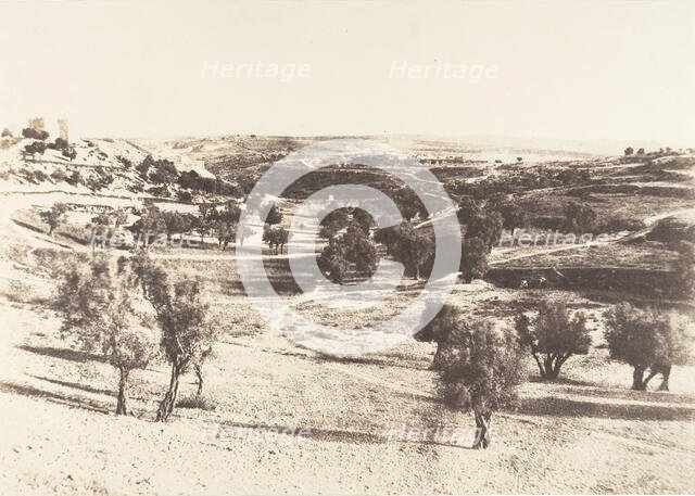 Jérusalem, Chemin de Beit-Lehem, 1854. Creator: Auguste Salzmann.