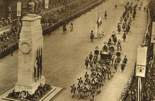 'The State Coach Passing the Cenotaph', 1937. Creator: Photochrom Co Ltd of London.