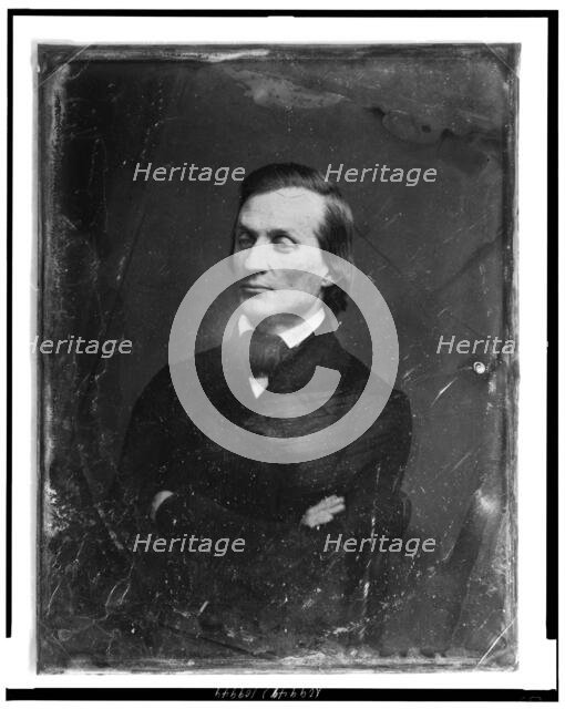 Solon Borland, half-length portrait, facing three-quarters left, between 1844 and 1860. Creator: Mathew Brady.