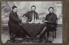 Korzhenevsky Yan Iosifovich, merchant Susoev and headman Kozlov, 1912-1913. Creator: Abramov.