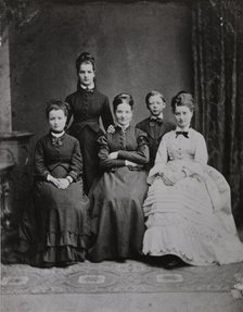 Group portrait of members of August Strindberg's family, 1870-1880. Creator: Unknown.
