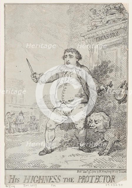 His Highness The Protector, January 19, 1784., January 19, 1784. Creator: Thomas Rowlandson.