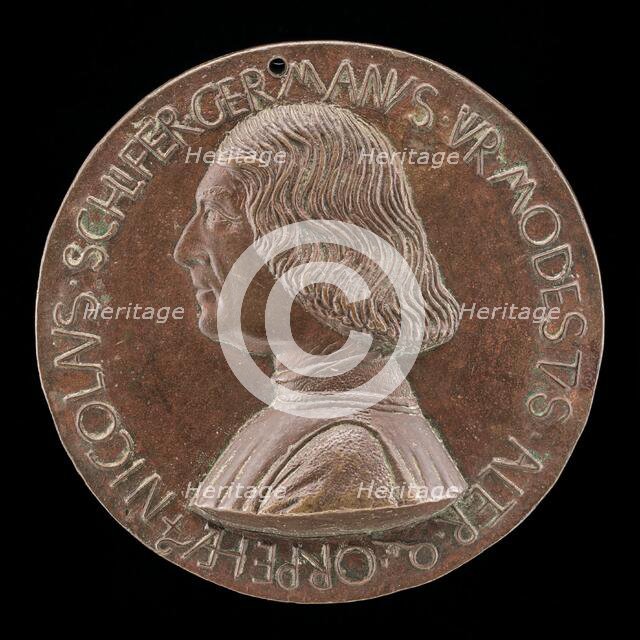 Nicolaus Schlifer, German Musician [obverse], 1457. Creator: Giovanni Boldu.