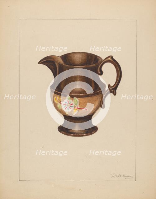 Small Pitcher, c. 1937. Creator: Thomas Holloway.