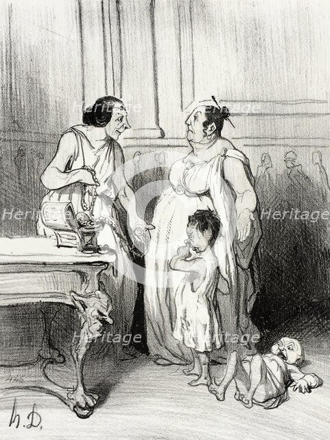 La Mère des Gracques, 1842. Creator: Honore Daumier.