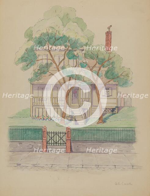 Stewart House, c. 1936. Creator: Gladys Cook.