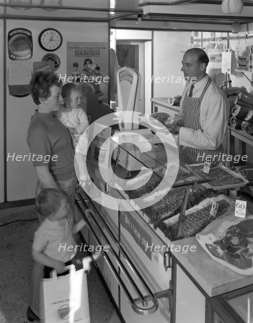The new metric system of buying food, Stocksbridge, near Sheffield, South Yorkshire, 1966. Artist: Michael Walters