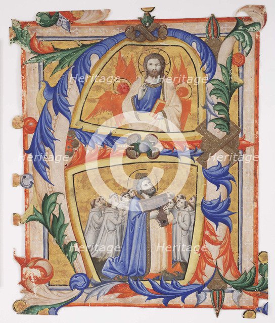 Christ appearing to David and a group of Camaldolese monks, 1390-1410. Artist: Andrea di Bartolo (bef. 1389-1428)