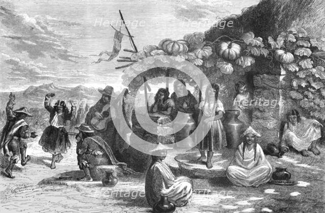 'An Indian Ball-Room; A Ride Round the Valley of Mexico', 1875. Creator: Frederick A. Lyons.