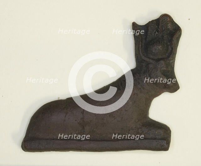 Amulet of a Reclining Cow, Egypt, Third Intermediate Period, Dynasty 21-25 (1070-656 BCE). Creator: Unknown.