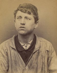 Monzon. Lucien, Henri, Baptiste. 18 ans, né à Paris XXe. Couvreur. Anarchiste. 23/3/94., 1894. Creator: Alphonse Bertillon.