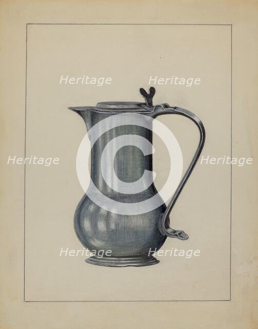 Pewter Coffee Pot, 1936. Creator: Holger Hansen.