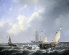 Seascape from the Zeeland Waters, near the Island of Schouwen, 1825-1827. Creator: Petrus Johannes Schotel.