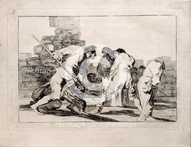 Cruel Folly (from the series Los Disparates (Follies), 1815-1819. Artist: Goya, Francisco, de (1746-1828)