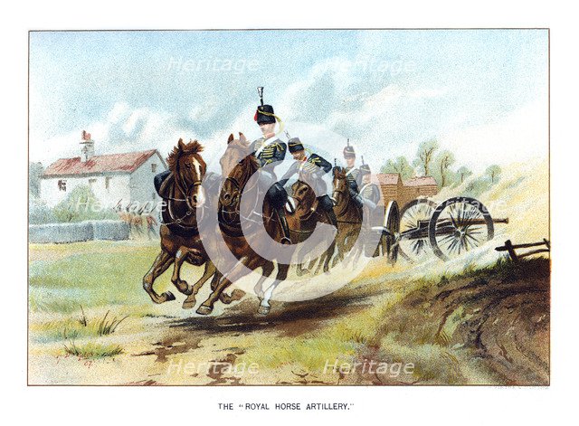 'The Royal Horse Artillery', c1890.Artist: Geoffrey Douglas Giles