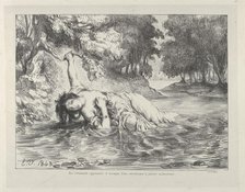 The Death of Ophelia, 1843., 1843. Creator: Eugene Delacroix.