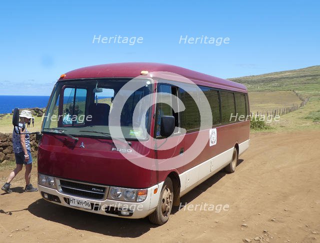 Mitsubishi Fuso tourist bus in Chile 2019. Creator: Unknown.