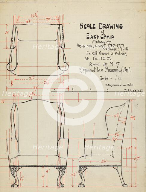 Wing Chair, c. 1936. Creator: M. Rosenshield-von-Paulin.