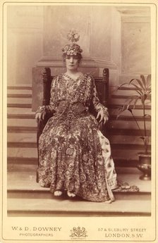 Sarah Bernhardt as the Empress Theodora in Sardou's \Theodora\, 1884. Creator: W&D Downey.