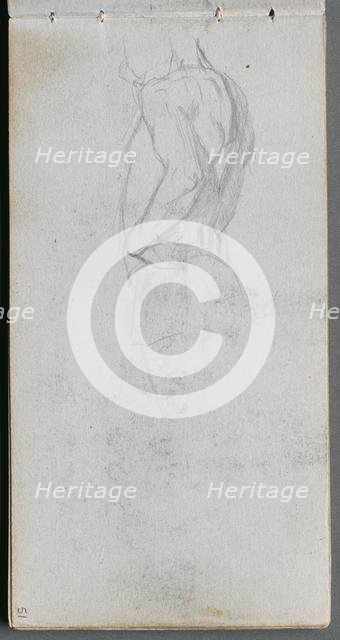 Sketchbook, page 51: Figure Study. Creator: Ernest Meissonier (French, 1815-1891).