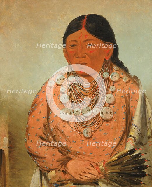 A'h-tee-wát-o-mee, a Woman, 1830. Creator: George Catlin.