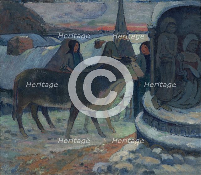Christmas Night (The Blessing of the Oxen), 1902-1903. Artist: Gauguin, Paul Eugéne Henri (1848-1903)