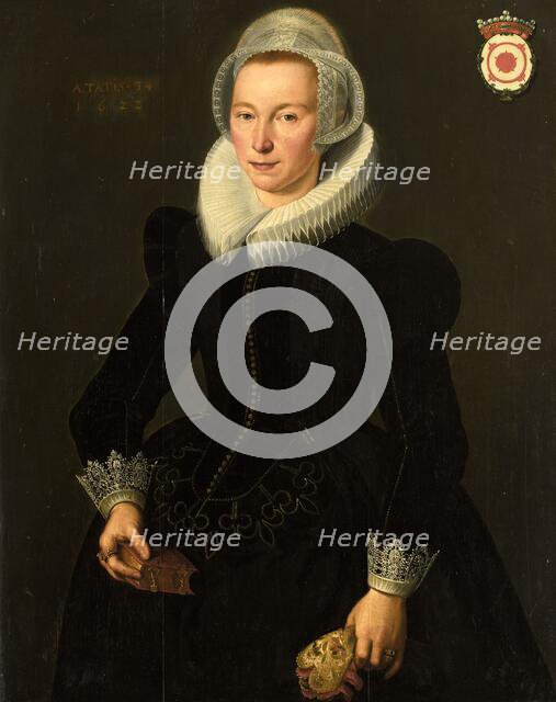 Portrait of Grietje Adriaensdr Grootes (1588-1624), 1622. Creator: Jakob Wabbe.