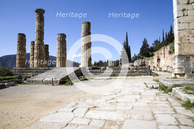 The Temple of Apollo, Delphi, Greece. Artist: Samuel Magal