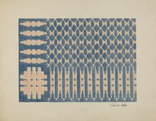 Old Colonial Handwoven Bedspread, c. 1940. Creator: Pearl Gibbo.
