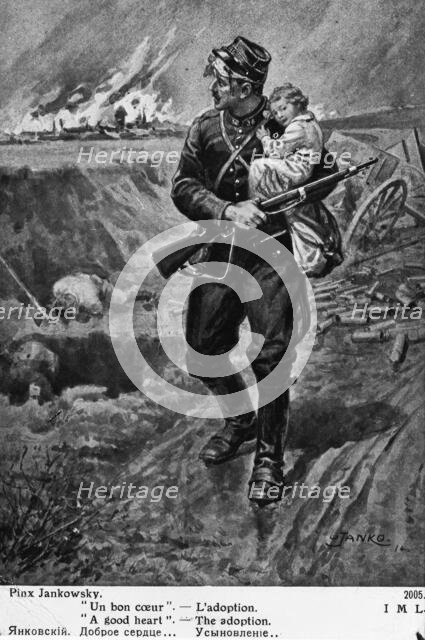 Pinx Janokwsky "A Good Heart" - The Adoption, 1914. Creator: Unknown.