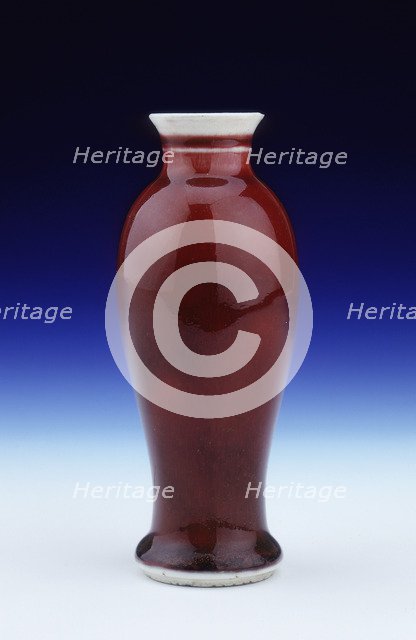 Sang de boeuf Langyao vase, Qing dynasty, China, 19th century. Artist: Unknown