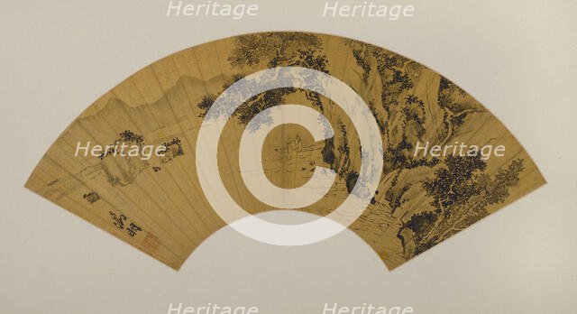 Solitary in a boat. Creator: Wen Zhengming.