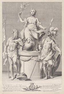 Group of statues representing Peace, supported by Neptune and Mars, ca. 1741-1786. Creator: Jacob Bonneau.