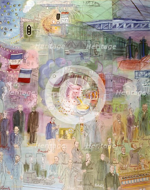 'La Fee Electricite' (The Spark of Life) (detail), 1937. Artist: Raoul Dufy