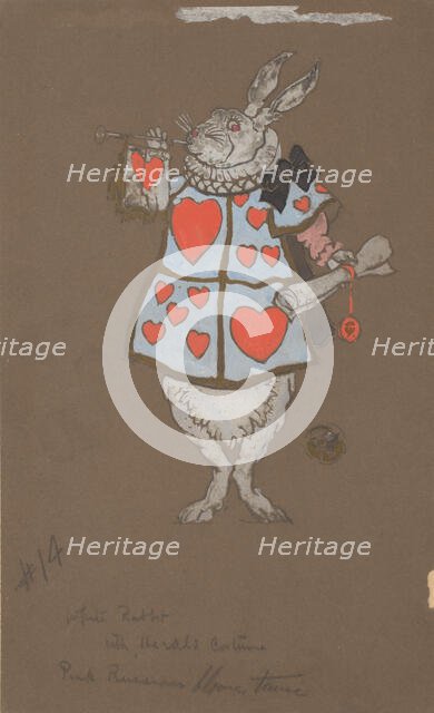 White Rabbit with Herald's Costume (costume design). Creator: William Penhallow Henderson.