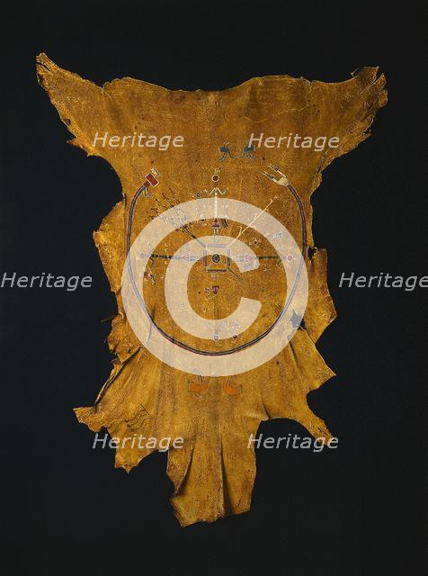 Replica of a Drypainting (Iikaah) after a drypainting by Tsi-tcaci, late 1800s-early 1900s. Creator: Unknown.