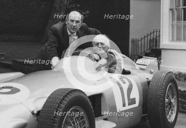 Lord Montagu in Mercedes W196 with Stirling Moss, early 1970's. Creator: Unknown.