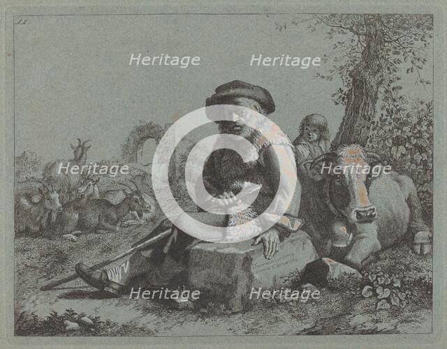 Seated Old Man. Creator: Francesco Londonio.