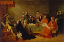 The Trial of Queen Catherine of Aragon, 1848.  Creator: Henry Nelson O'Neil.