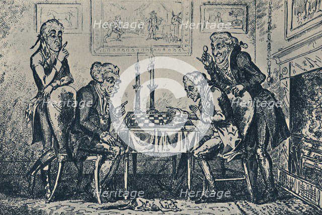 'A Game of Chess', 1948. Artist: George Cruikshank.