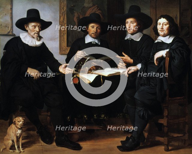 'Four Officers of the Amsterdam Coopers' and Wine-rackers' Guild,' 1657.  Artist: Gerbrand van den Eeckhout