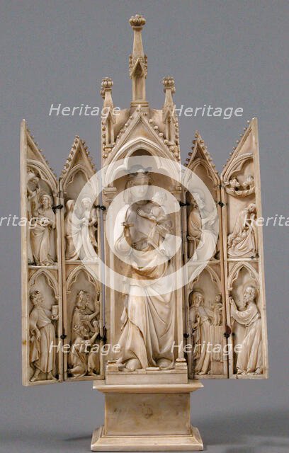 Tabernacle with Scenes from the Infancy of Christ, French, ca. 1340-50. Creator: Unknown.