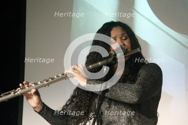 Kyla Brox, Kyla Brox Duo, Crawley Blues Club Hawth Crawley West Sussex, 14 Feb 2020. Creator: Brian O'Connor.