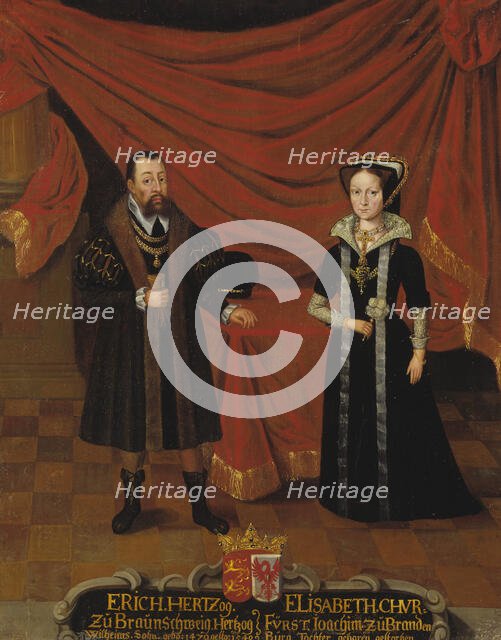 Duke Erik I of Brunswick-Calenberg and Duchess Elisabet, Princess of Brandenburg, c16th century. Creator: Anon.